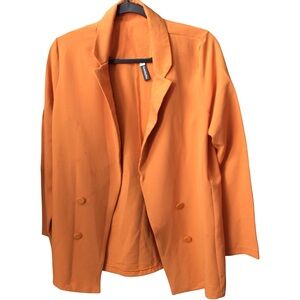Elegant Orange Women's Blazer